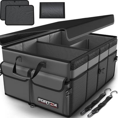 🚗 Heavy Duty Car Trunk Organizer – Foldable Multi-Compartment Storage Solution for SUV, Sedan & Truck