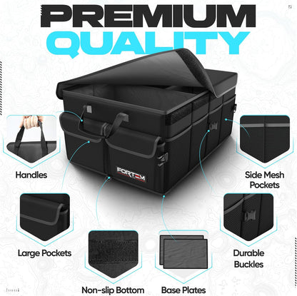 🚗 Heavy Duty Car Trunk Organizer – Foldable Multi-Compartment Storage Solution for SUV, Sedan & Truck