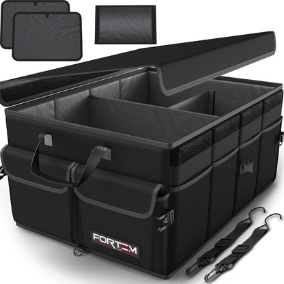 🚗 Heavy Duty Car Trunk Organizer – Foldable Multi-Compartment Storage Solution for SUV, Sedan & Truck