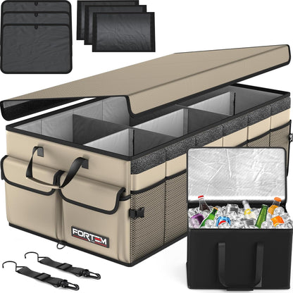 🚗 Heavy Duty Car Trunk Organizer – Foldable Multi-Compartment Storage Solution for SUV, Sedan & Truck