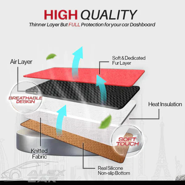 Apex Custom Fit Dashboard Mat Cover For Sedan, Hatchback, , MPV, Truck, SUV etc.1